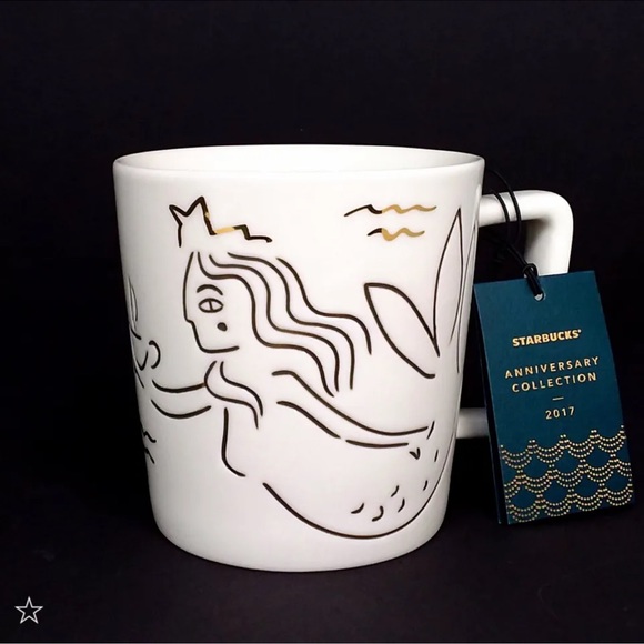 NEW Starbucks 2017 Anniversary Mug Siren at Sea Ceramic 12oz Cup Coffee Tea